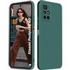 ISOI - Cover per Xiaomi Redmi 10 4G / Redmi 10 2022, Custodia Morbida in Silicone Liquido, Protezione Completa Antiurto Ultra Sottile per il Corpo - Verde Notte