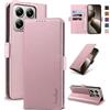 Yunubeyii Cover Libro per Xiaomi 14T 5G - [Blocco RFID] Luxury PU Leather Portafoglio Card Holder Magnetic Phone Custodia con Kickstand, Cover Protettiva Antiurto, Rosa