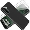 Tieeyivv Cover per OnePlus Nord CE5 con vetro temperato protezione schermo pellicola opaca custodia morbida in TPU TPU, antiurto, antiscivolo, colore: Nero