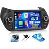OiLiehu 4G+64G Android 13 Autoradio 2din Carplay Android Auto per Fiat Fiorino/Qubo/Citroen Nemo/Peugeot Bipper Autoradio Touch Screen 7 pollici con EQ/Bluetooth/SWC/FM RDS/WiFi/GPS