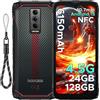 DOOGEE Blade 10 Energy Rugged Smartphone 4.5G, 24GB+128GB(TF 2TB), 6.56 HD+90Hz Telefono Indistruttibile Android 15, 6150mAh Batteria, Octa Core, 16MP+8MP, Widevine L1/NFC