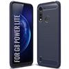 SCL Custodia compatibile con Moto G8 Power Lite Case Motorola G8 Power Lite, [Blu] effetto fibra di carbonio Gel Grip Cover [Anti graffio] [Anti Collisione] compatibile con Moto G8 Power Lite