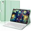 FOGARI Tastiera per iPad Air 11 M3 2025/M2 2024, Keyboard Italiano, Bluetooth Rimovibile Custodia con Tastiera per iPad Air 6 Generazione 11 Pollici 2025/2024, Verde Chiaro