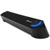 GOgroove Barra di Suono Soundbar Computer USB Altoparlante Subwoofer Passivo con Design Angolato per una Proiezione Potente del Suono, Jack da 3.5mm per Cuffie + Microfono e Controllo Volume - Nero