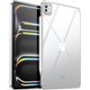 JETech Custodia Chiaro per iPad Pro 11 Pollici M4 2024 (5a Generazione), Trasparente Antiurto Sottile Tablet Retro Cover con PC Rigido Retro e Morbido TPU Paraurti