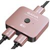 GANA Switch HDMI 2.1, Splitter 2 in 1 Out, Supporta 8K 60Hz/4K 120Hz, 48 Gbps Bidirezionale in Alluminio Ultra HD Hub Compatibile Con PS5/4, Xbox, Roku, Apple TV, Fire Stick