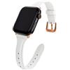 SEURE Cinturini Pelle Compatibile con Cinturino Apple Watch 38mm 40mm 41mm,Cinturino Vera Pelle Sottile per Apple Watch SE SE3/iWatch Series 11 10 9 8 7 6 5 4 3, Donne Uomini,Bianco/Oro rosa
