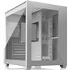 RAIJINTEK Paean C7 bianco, custodia per PC ATX, design a doppia camera, pannello laterale in vetro temperato, porta USB di tipo C I/O anteriore, filtro antipolvere dal design magnetico, supporto per