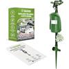ISOTRONIC dissuasore animali getto d'acqua gatti aironi martore rilevatore movimento 120° raggio regolabile giardino laghetto 1 pezzo efficace esterno spruzzatore automatico difesa protezione stop