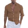 Fulidngzg Camicia Coreana Uomo - Camicia di Lino Uomo Estiva No Stiro Camicie Coreana Hawaiana Manica Lunga Maglia Cotone Casual Primaverile Maglie Vacanze Spiaggia Elegante
