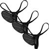 Faringoto Perizoma da uomo - Sexy, alla moda, con tasca, a vita bassa, ultra sottile, traspirante ed elasticizzato, 3 nero, Medium