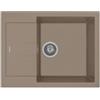 Plados AM6510-72 Lavello 1 Vasca con Gocciolatoio Reversibile 65 x 50 cm Serie Elegance 65-10 finitura 72 MIcroULTRAGRANIT TARTUFO