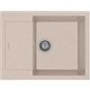 Plados AM6510-94 Lavello 1 Vasca con Gocciolatoio Reversibile 65 x 50 cm Serie Elegance 65-10 finitura 94 MIcroULTRAGRANIT AVENA