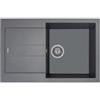 Plados AM7810-42 Lavello 1 Vasca con Gocciolatoio Reversibile 78 x 50 cm Serie Elegance 78-10 finitura 42 ULTRAMETAL TITANIO