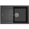 Plados AM7810-44 Lavello 1 Vasca con Gocciolatoio Reversibile 78 x 50 cm Serie Elegance 78-10 finitura 44 ULTRAMETAL NERO