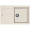 Plados AM7810-56 Lavello 1 Vasca con Gocciolatoio Reversibile 78 x 50 cm Serie Elegance 78-10 finitura 56 MIcroULTRAGRANIT JASMINE
