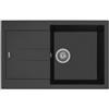Plados AM7810-70 Lavello 1 Vasca con Gocciolatoio Reversibile 78 x 50 cm Serie Elegance 78-10 finitura 70 MIcroULTRAGRANIT NERO MATT