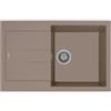 Plados AM7810-72 Lavello 1 Vasca con Gocciolatoio Reversibile 78 x 50 cm Serie Elegance 78-10 finitura 72 MIcroULTRAGRANIT TARTUFO