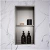 Viverso x wall nicchia a parete in acciaio inox La: 300 mm A: 600 mm, con telaio slim e mensola, VU9802BS, x wall [Accessori Bagno > Mensole Doccia]
