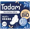 TADAM Dermo-Sensitives - Asciugamani in cotone biologico, protezione ultra notte+ confezione da 10