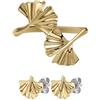 Emporio Armani Donna Bracciale e Orecchini in Ottone Dorato, Set