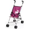 Bayer Design- Passeggino, Buggy, Carrozzine di Bambola, Pieghevole, Colore Rosa con Unicorno, 30537AA