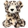 Depesche 13520 SNUKIS - Peluche Leopardo, Marrone-Beige, con Orecchie Rotonde, Alto Circa 25 cm con Occhi Scintillanti