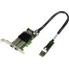 KALEA-INFORMATIQUE Scheda M2 2 porte di rete in fibra SFP+ 10G 10 GIGABIT ETHERNET per porta M.2 di tipo PCIe, chiave M o B+M con chipset Mellanox X3 PCIe Gen 3.0
