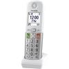 Panasonic KX-TGUA40EXW - Kit aggiuntivo per telefoni digitali wireless KX-TGU430/KX-TGU410, schermo LCD, chiamata preferita, compatibile con apparecchi acustici, unità principale richiesta, bianco e