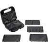 JATA JESW2010 - Sandwich 3 in 1: Grill, sandwich e waffle Piastre rimovibili e intercambiabili antiaderenti. 750 W. Tostatura veloce e uniforme. Stoccaggio verticale