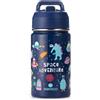 SANTECO Borraccia Bambini Acciaio Inox, Senza BPA, 380ml Borraccia Termica a Prova di Perdite con Cannuccia per Scuole, Facile da Pulire