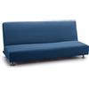 FAVERTI® Copridivano elasticizzato per divano letto a tre posti, modello reale, blu, copridivano per letto universale, protezione di qualità, in tessuto jacquard, in cotone