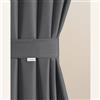 ROOM99 Fermatenda per tende 8 x 120 cm (larghezza x lunghezza), fascia decorativa per tende, tenda da esterni, grigio scuro, 1 pezzo