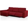 FAVERTI Fodera per chaise longue, braccio lungo sinistro (vista frontale) a due piedi | modello Novele, copripiumino super regolabile, rosso | protezione di qualità tessuto jacquard tatto cotone