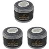 Wollbiene Cupcake Glitter Simli, 3 gomitoli di lana da 150 g, 450 g, per lavorare a maglia e all'uncinetto, lana turca, colori sfumati (3100 grigio scuro, grigio chiaro)