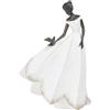 Guichifun Fairy Statue Collection Home Decoration - White Leaf Angel Girls with Bird Resin Home Decor for Outdoor or Indoor Outdoor Yard Decorations Figurines Retirement Gift 8.5 x 5.25 x 12 Inch