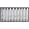 Gardinia Sehlbach Tenda bistrot Etamine ricamo floreale con orlo all'uncinetto, Bianco, 135 x 245 cm, Elegante ricamo floreale, Traslucido, Montaggio semplice, Certificato Oeko-Tex
