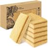 Joeji's Kitchen Confezione da 6 Spugne in Cellulosa Naturale in Fibra di Sisal - Spugna per Piatti Ecologica per la Pulizia Profonda in Cucina o in Bagno - Naturale Biodegradabile