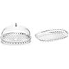 Guzzini Set Tortiera Piccola Tiffany, Trasparente, Ø30 x h16 cm & Vassoio a Servire Piccolo Tiffany, Trasparente, 32 x 22.5 x h3 cm