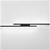 PRESDE Lampada per specchio bagno LED，80cm，28W，2240lm，Bianco Freddo 6000K，Luce da Specchio Bagno Moderno Nero [Classe di efficienza energetica E]