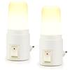Annmore Luce Notturna LED da Presa, Luci Notte per Soggiorno e Camera, 1W, 3000K Bianco Caldo, con Interruttore a Bilanciere, 2 Pezzi
