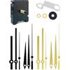 DEEWISH DCF77 - Orologio radiocontrollato per orologio da parete con 4 set di lancette - movimento silenzioso da incasso, fusto da 24 mm per quadranti fino a 14 mm, set di movimento radio per