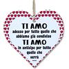 CARISPIBET Ti amo | segni di decorazione della casa regali decorativi per coppie decorazioni per la casa segni di cucina 12 x 12 cm