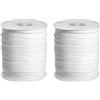 CANCYCC 2 rotoli di stoppino per candele, stoppino senza fumo, 122 m/61 m, stoppino per candele, per decorazioni pasquali, per matrimoni, candele profumate fai da te