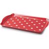 Zeal Vassoio da portata in melamina a pois (39 x 24 cm) Rosso