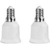 noobibaba E14 a E27 Adattatore per presa di corrente, adattatore a vite per portalampada di alta qualità, plastica PBT ignifuga, 2 pezzi