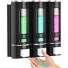 HNCY Dispenser di Sapone - Senza Forare (3x400ML), Dispenser Sapone Doccia, Erogatore Sapone Liquido da Parete Per Bagno Cucina Hotel, per Lozioni, Gel Doccia Shampoo e Balsami ecc