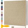 Semfalbuums Album Fotografico Autoadesivo 28x27 CM in Lino Album Portafoto Personalizzabile Scrapbook Photo Album Fotolibro Ricordi Nascita Matrimonio Journal Travel Guest Book, 40 Pagine Cachi