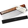 SILBERTHAL Tagliapizza acciaio inox - Taglia pizza professionale grande - Coltello mezzaluna da cucina in legno