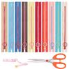 Swpeet 12P 15cm Resin Zipper Metal Ring Puller Colorful Sewing Pouch Bag DIY Sewing Craft Random Color (25cm), bobina di plastica cerniere per sarti fai da te